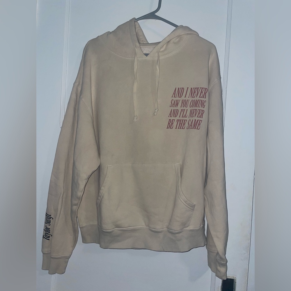 Taylor swift M official merch Cream Graphic Hoodie - Picture 4 of 7